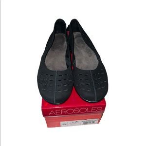 Aerosoles Utmost Slip On Loafer Black Nubuck Sz 6